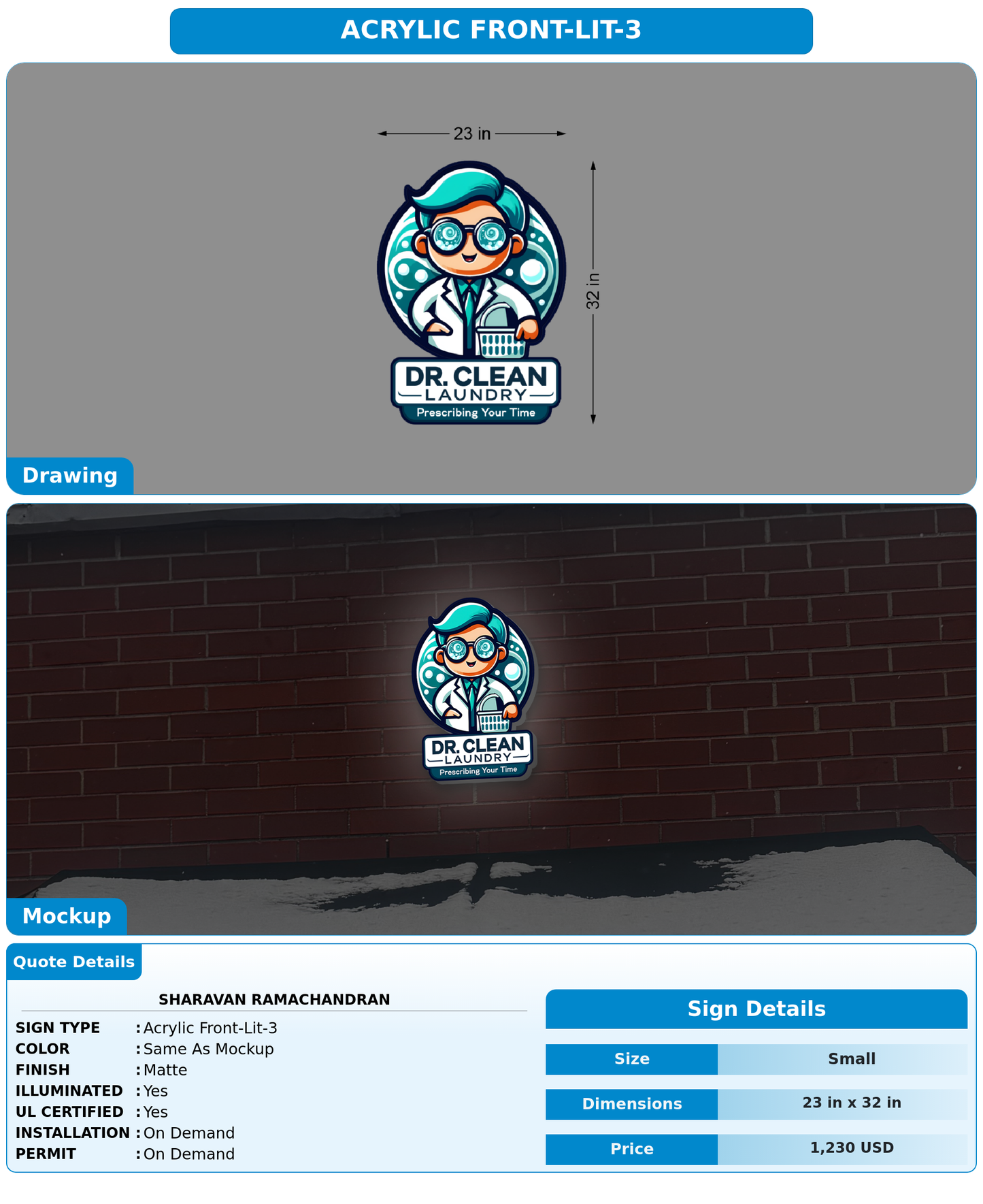 CUSTOM MOCKUP SIGN FOR Sharavan Ramachandran