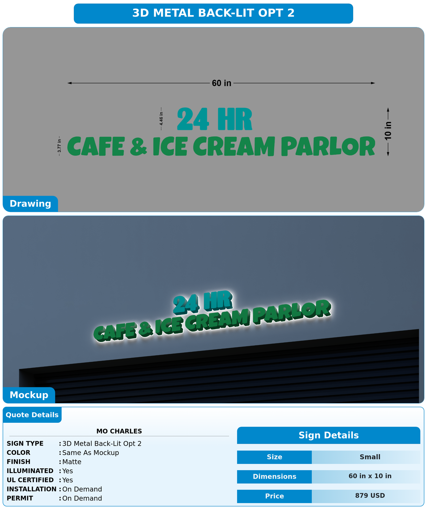 CUSTOM MOCKUP SIGN FOR Mo Charles