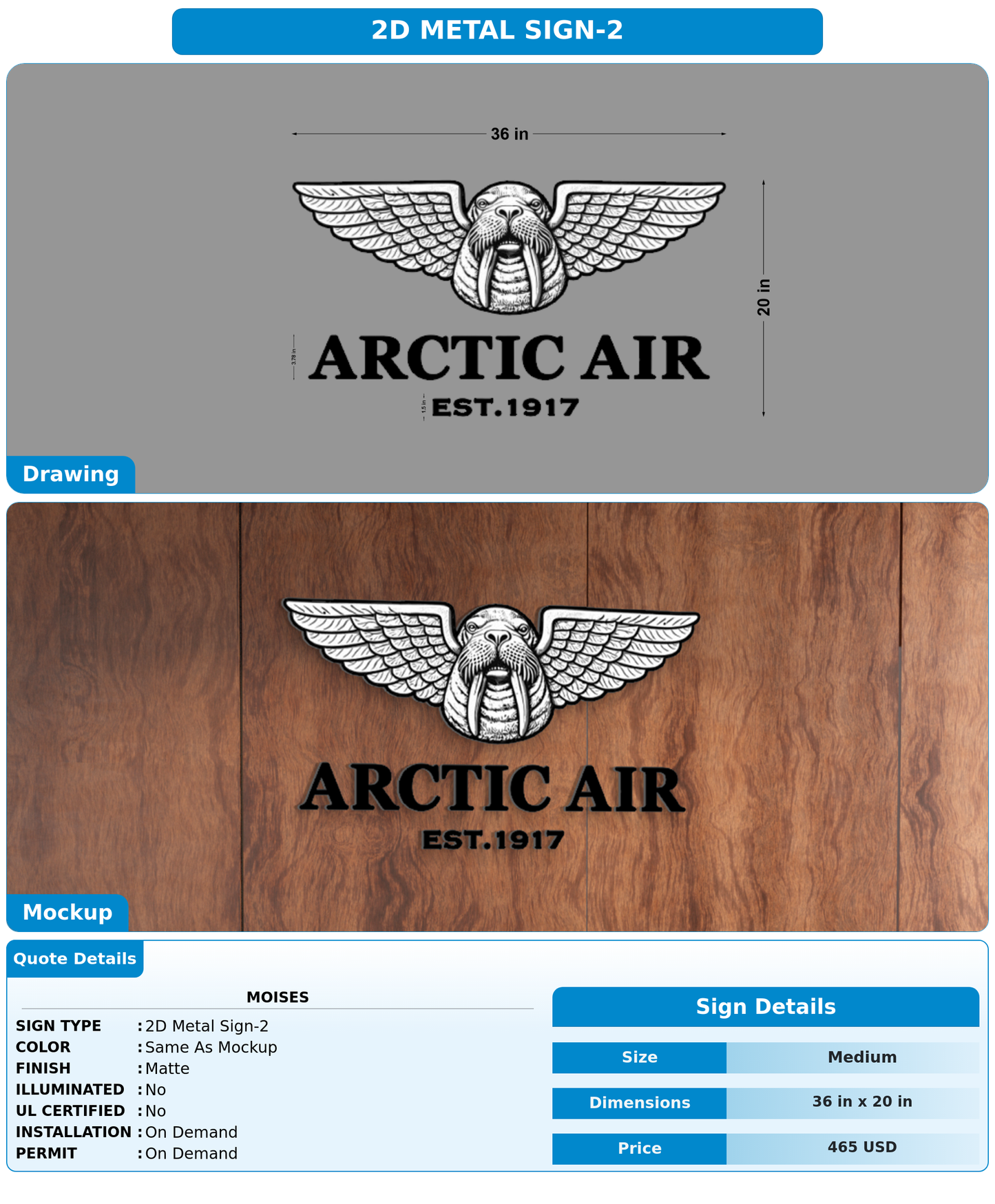 CUSTOM MOCKUP SIGN FOR Moises