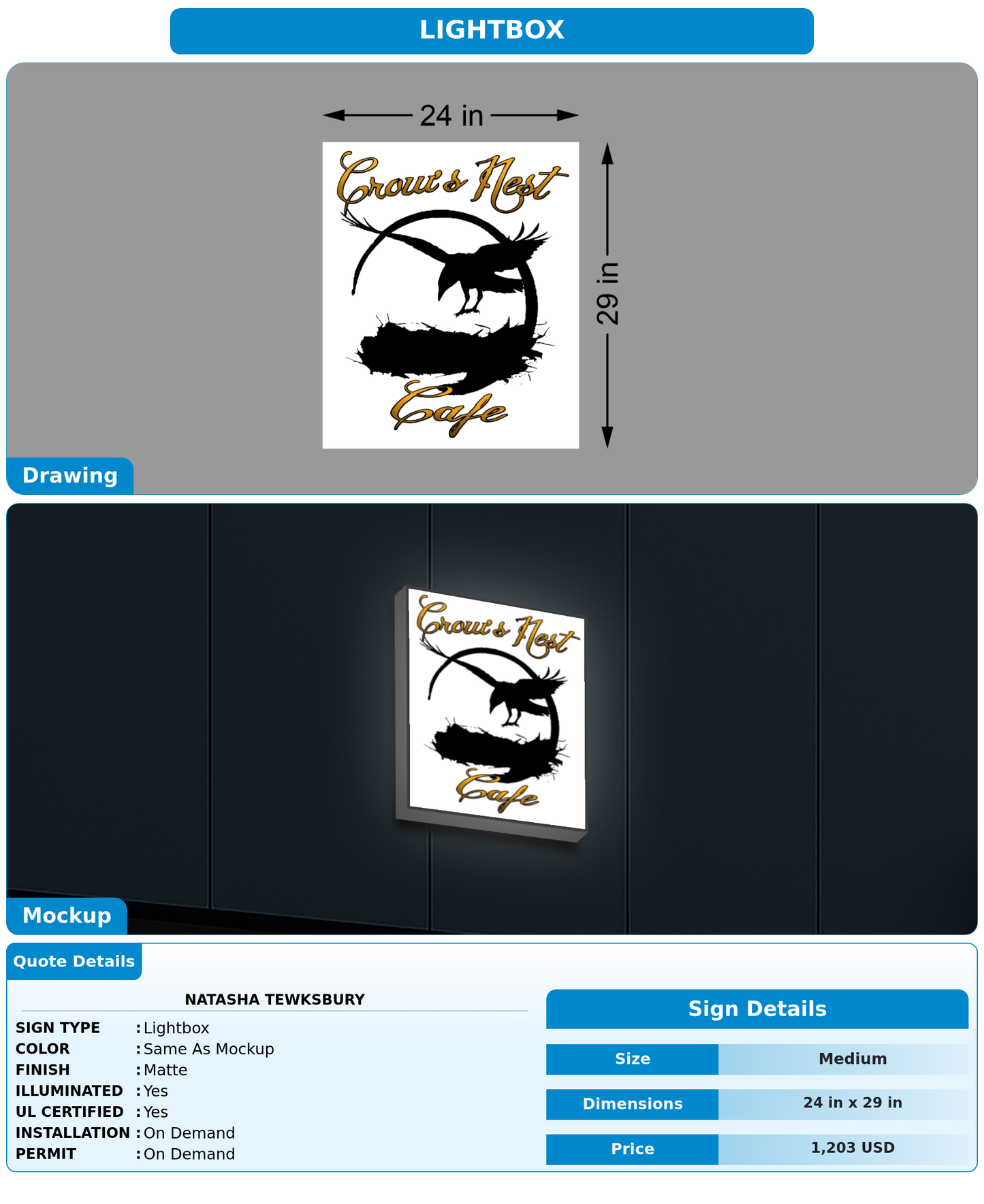 CUSTOM MOCKUP SIGN FOR Natasha Tewksbury