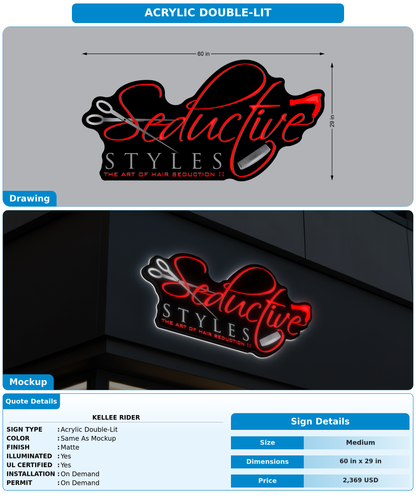 CUSTOM MOCKUP SIGN FOR Kellee Rider