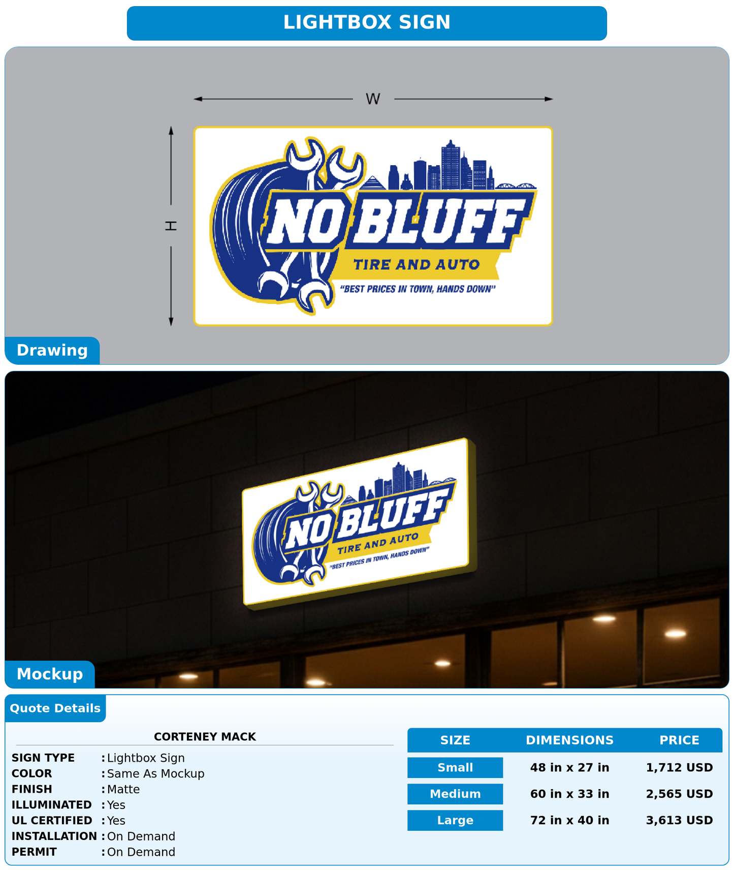 CUSTOM MOCKUP SIGN FOR Corteney Mack