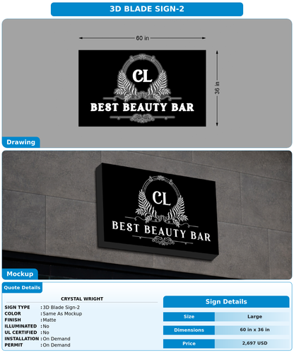 CUSTOM MOCKUP SIGN FOR Crystal wright