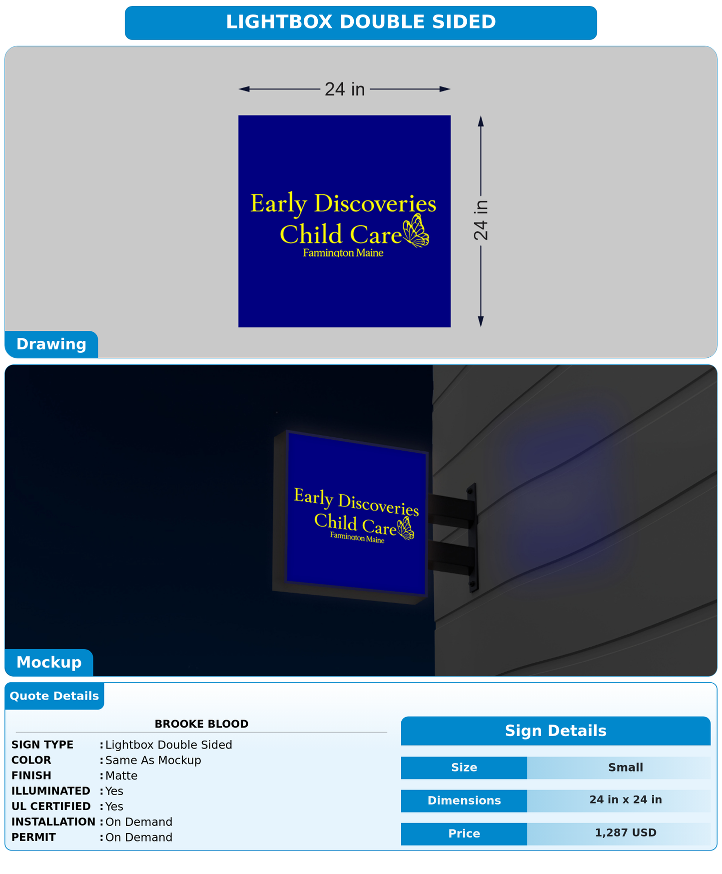 CUSTOM MOCKUP SIGN FOR Brooke Blood