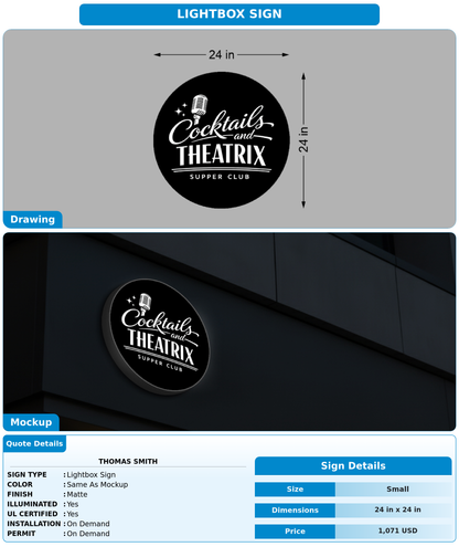 CUSTOM MOCKUP SIGN FOR Thomas smith