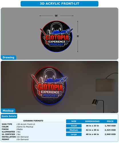 CUSTOM MOCKUP SIGN FOR Giovanni Formato