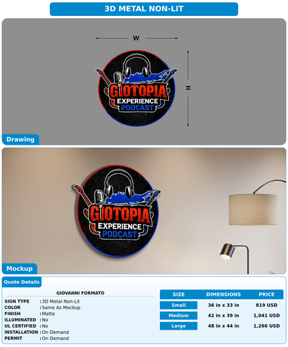 CUSTOM MOCKUP SIGN FOR Giovanni Formato