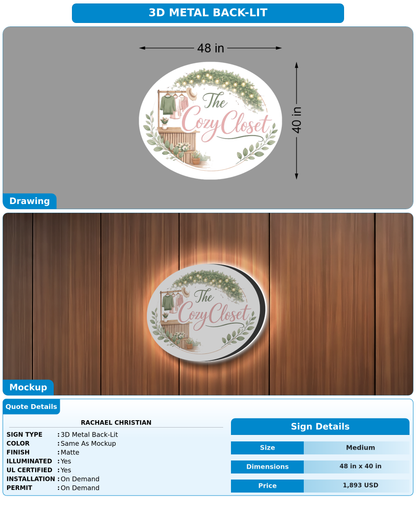 CUSTOM MOCKUP SIGN FOR Rachael Christian
