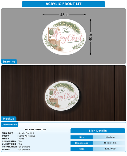 CUSTOM MOCKUP SIGN FOR Rachael Christian