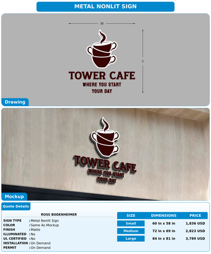 CUSTOM MOCKUP SIGN FOR Ross Bodenheimer