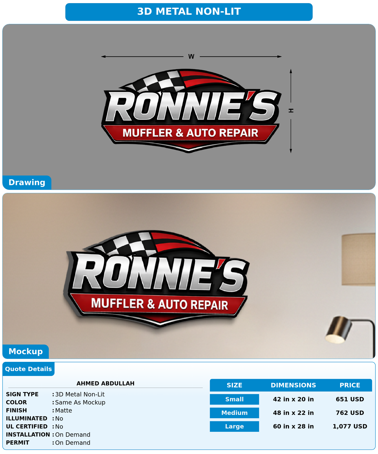 CUSTOM MOCKUP SIGN FOR Ahmed Abdullah