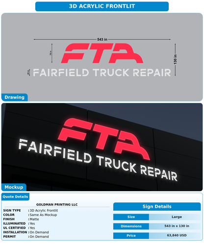 CUSTOM MOCKUP SIGN FOR Goldman Printing LLC