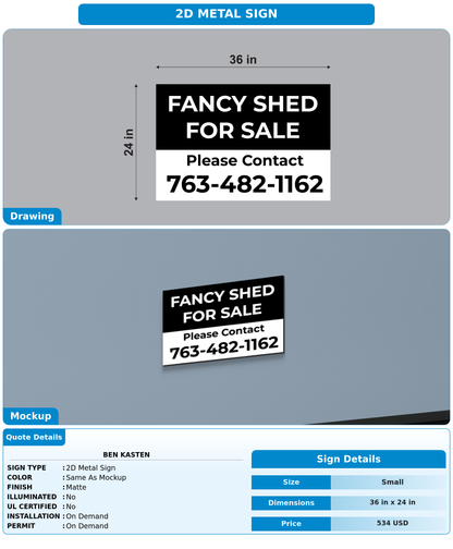 CUSTOM MOCKUP SIGN FOR Ben kasten