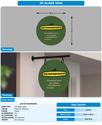 CUSTOM MOCKUP SIGN FOR Justin Frohmader