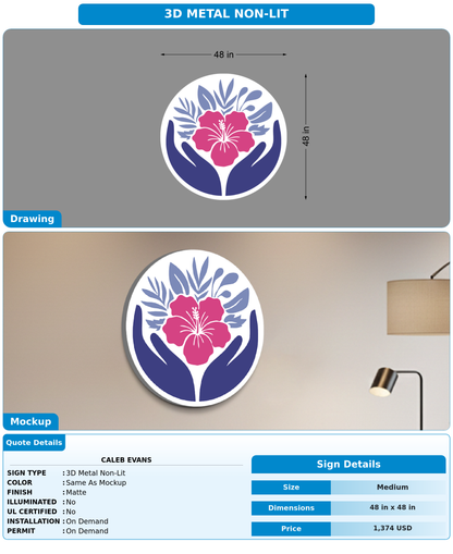 CUSTOM MOCKUP SIGN FOR Caleb Evans