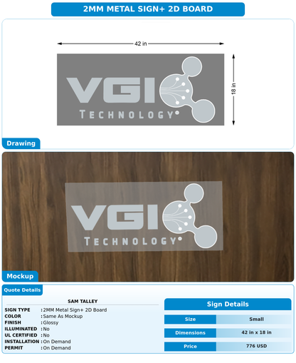 CUSTOM MOCKUP SIGN FOR Sam Talley