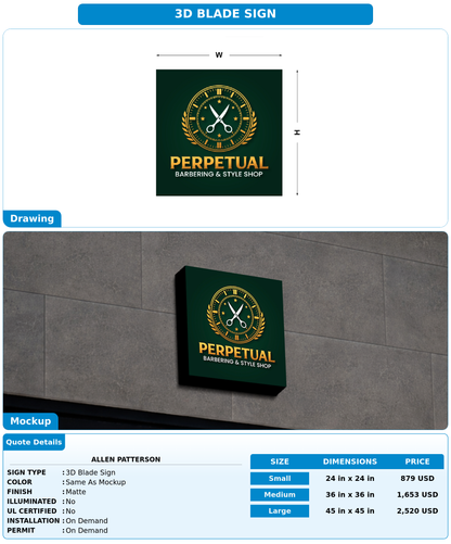 CUSTOM MOCKUP SIGN FOR Allen Patterson