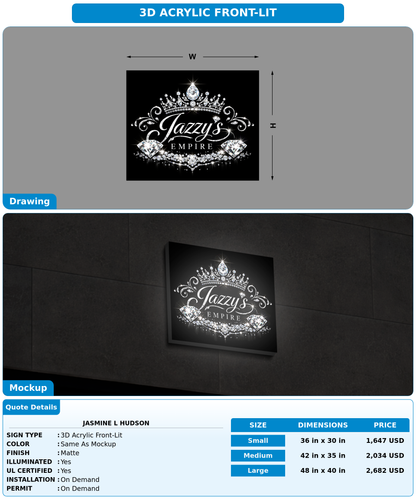 CUSTOM MOCKUP SIGN FOR jasmine L hudson