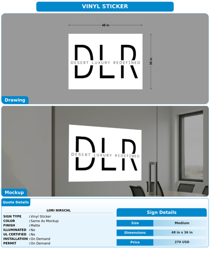 CUSTOM MOCKUP SIGN FOR Lori Nirschl