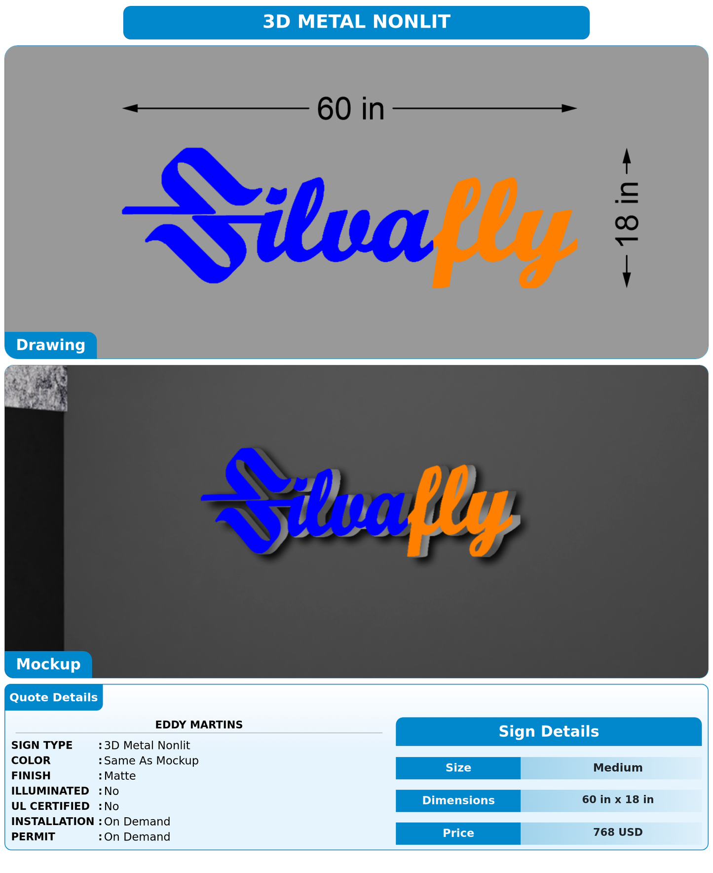 CUSTOM MOCKUP SIGN FOR Eddy Martins