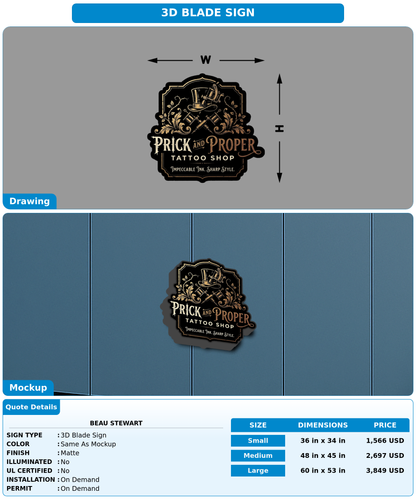 CUSTOM MOCKUP SIGN FOR Beau Stewart