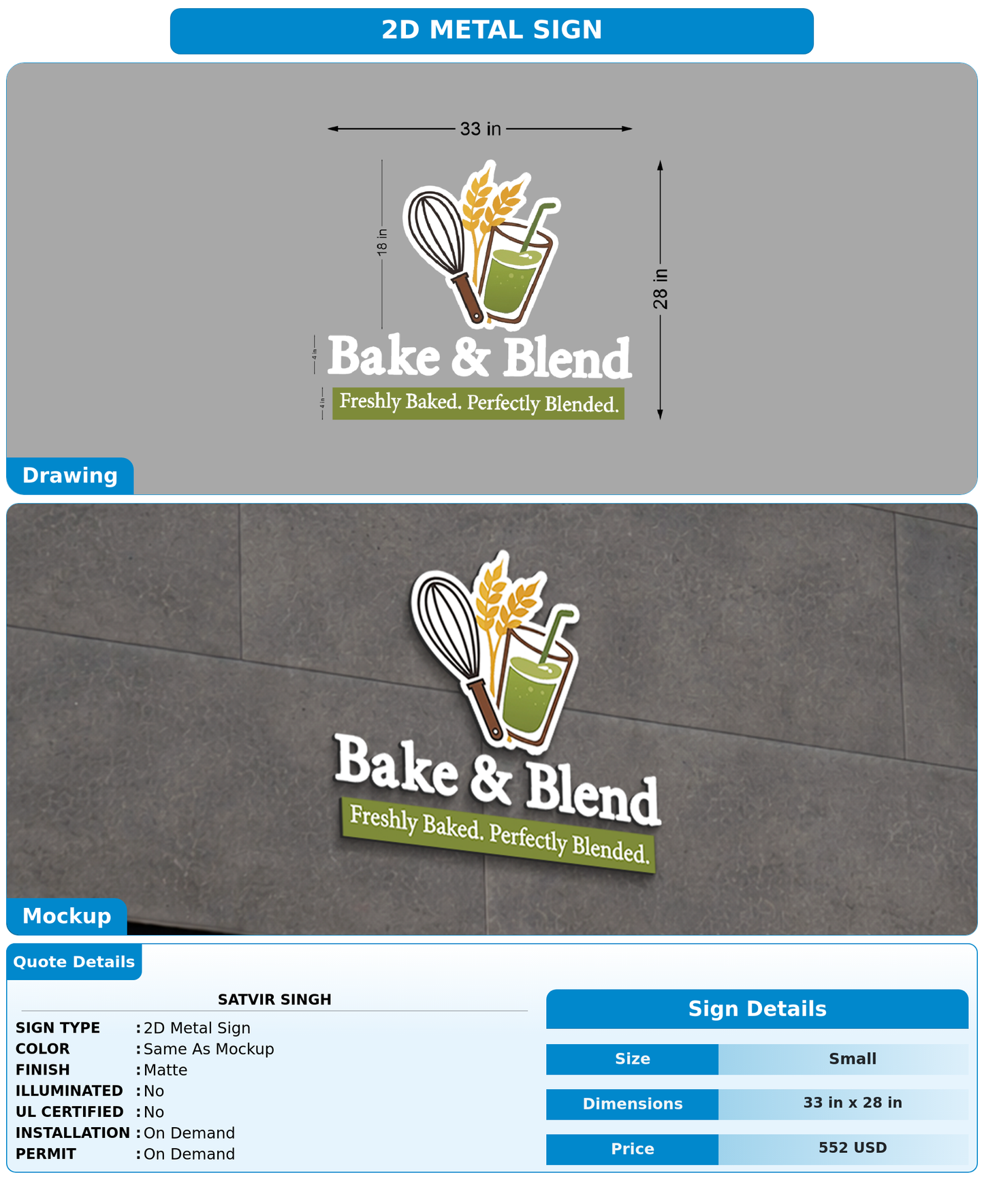 CUSTOM MOCKUP SIGN FOR Satvir singh