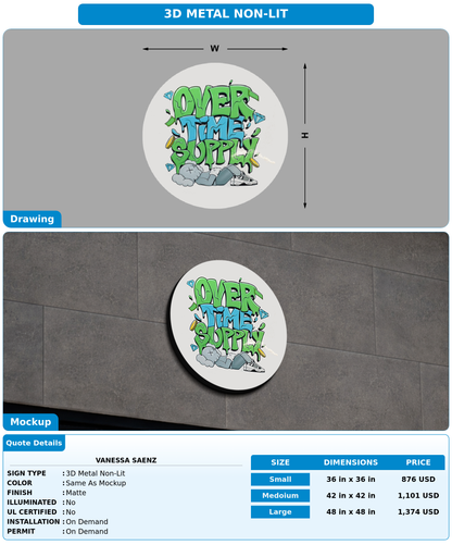 CUSTOM MOCKUP SIGN FOR Vanessa saenz