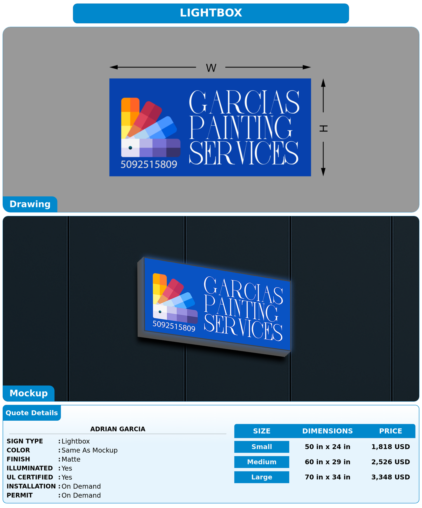 CUSTOM MOCKUP SIGN FOR Adrian Garcia
