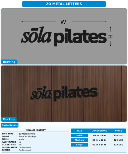 CUSTOM MOCKUP SIGN FOR Melanie Kennedy