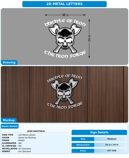CUSTOM MOCKUP SIGN FOR Josh Holyfield
