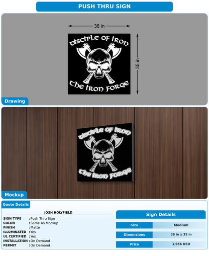 CUSTOM MOCKUP SIGN FOR Josh Holyfield