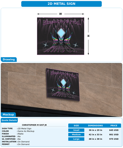 CUSTOM MOCKUP SIGN FOR Christopher M Gist JR