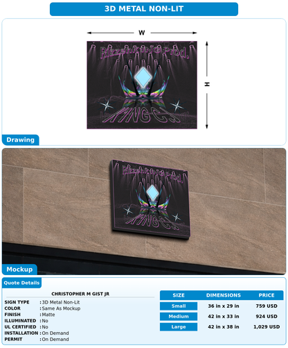 CUSTOM MOCKUP SIGN FOR Christopher M Gist JR