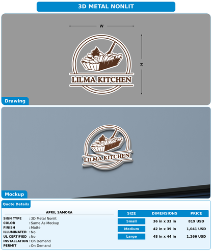 CUSTOM MOCKUP SIGN FOR April Samora