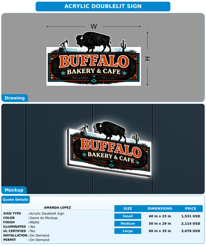 CUSTOM MOCKUP SIGN FOR Amanda Lopez