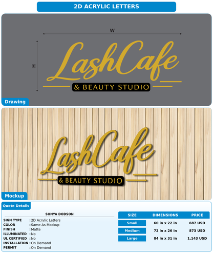CUSTOM MOCKUP SIGN FOR Sonya Dodson