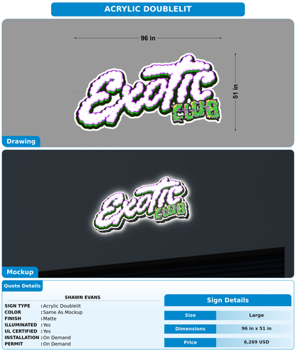 CUSTOM MOCKUP SIGN FOR Shawn Evans