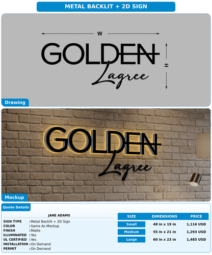 CUSTOM MOCKUP SIGN FOR Jane Adams