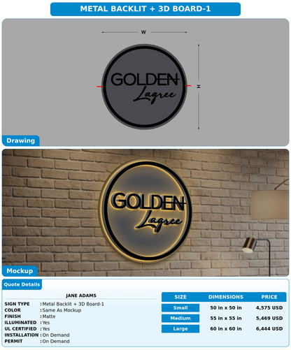 CUSTOM MOCKUP SIGN FOR Jane Adams