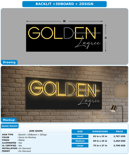 CUSTOM MOCKUP SIGN FOR Jane Adams