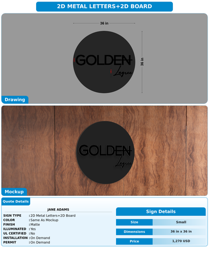 CUSTOM MOCKUP SIGN FOR Jane Adams