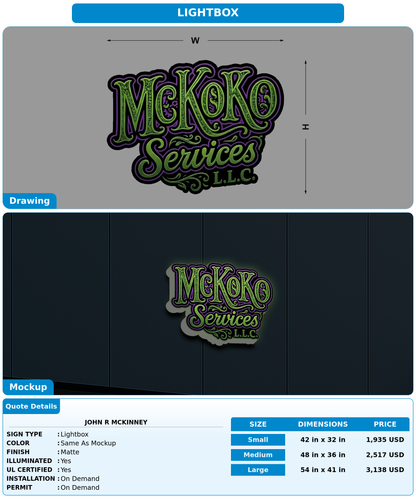 CUSTOM MOCKUP SIGN FOR John R Mckinney