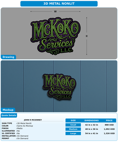 CUSTOM MOCKUP SIGN FOR John R Mckinney