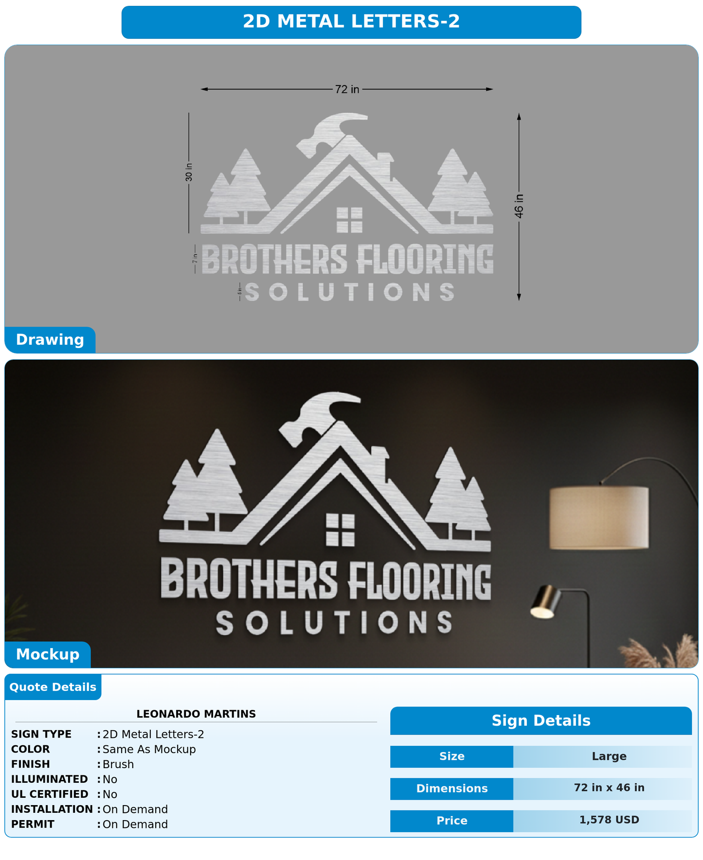 CUSTOM MOCKUP SIGN FOR leonardo martins