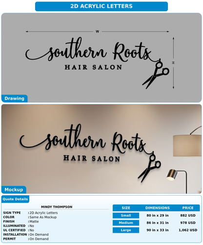 CUSTOM MOCKUP SIGN FOR Mindy Thompson