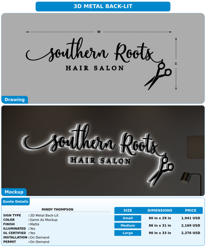 CUSTOM MOCKUP SIGN FOR Mindy Thompson