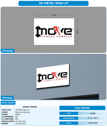 CUSTOM MOCKUP SIGN FOR Denise Turner