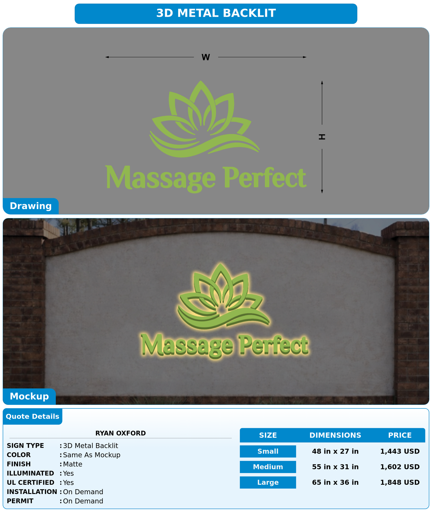 CUSTOM MOCKUP SIGN FOR Ryan Oxford