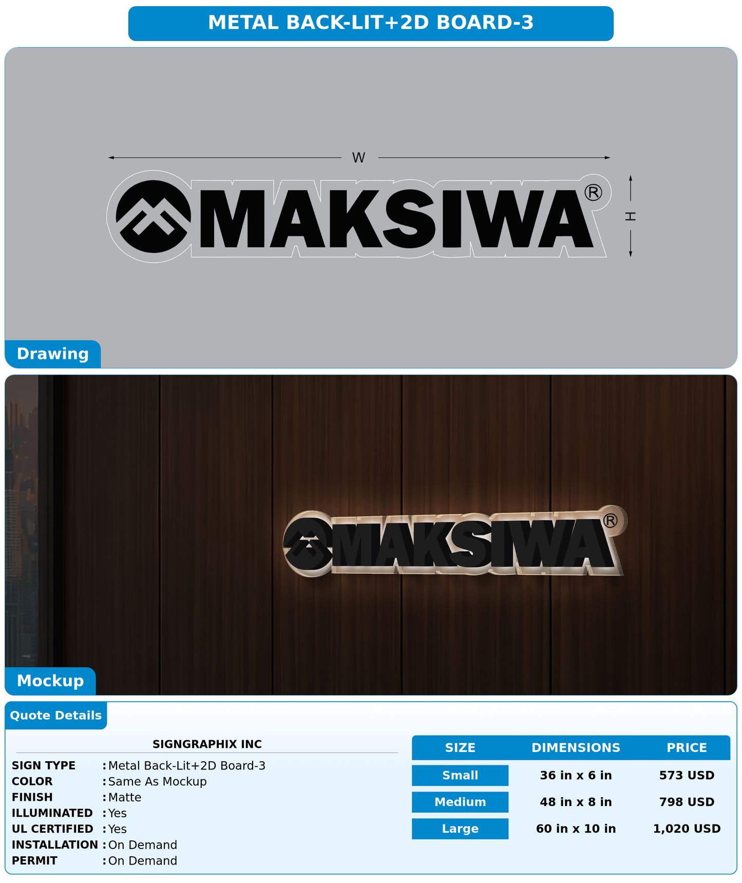 CUSTOM MOCKUP SIGN FOR signgraphix inc