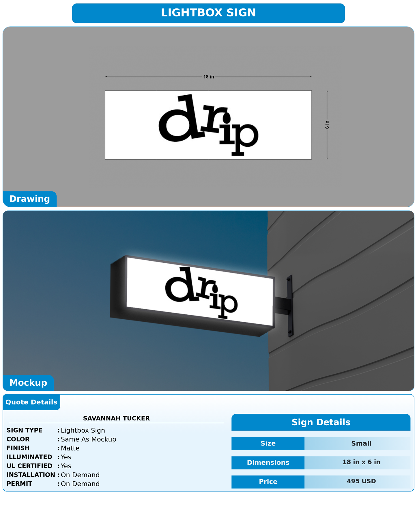 CUSTOM MOCKUP SIGN FOR savannah Tucker